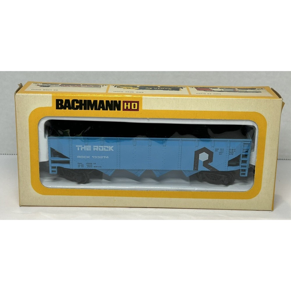 Bachmann HO Scale #1029 42' Open Quad Offset Hopper Rock Island EUC